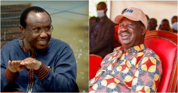 A collaged photo of economist David Ndii and ODM leader Raila Odinga.